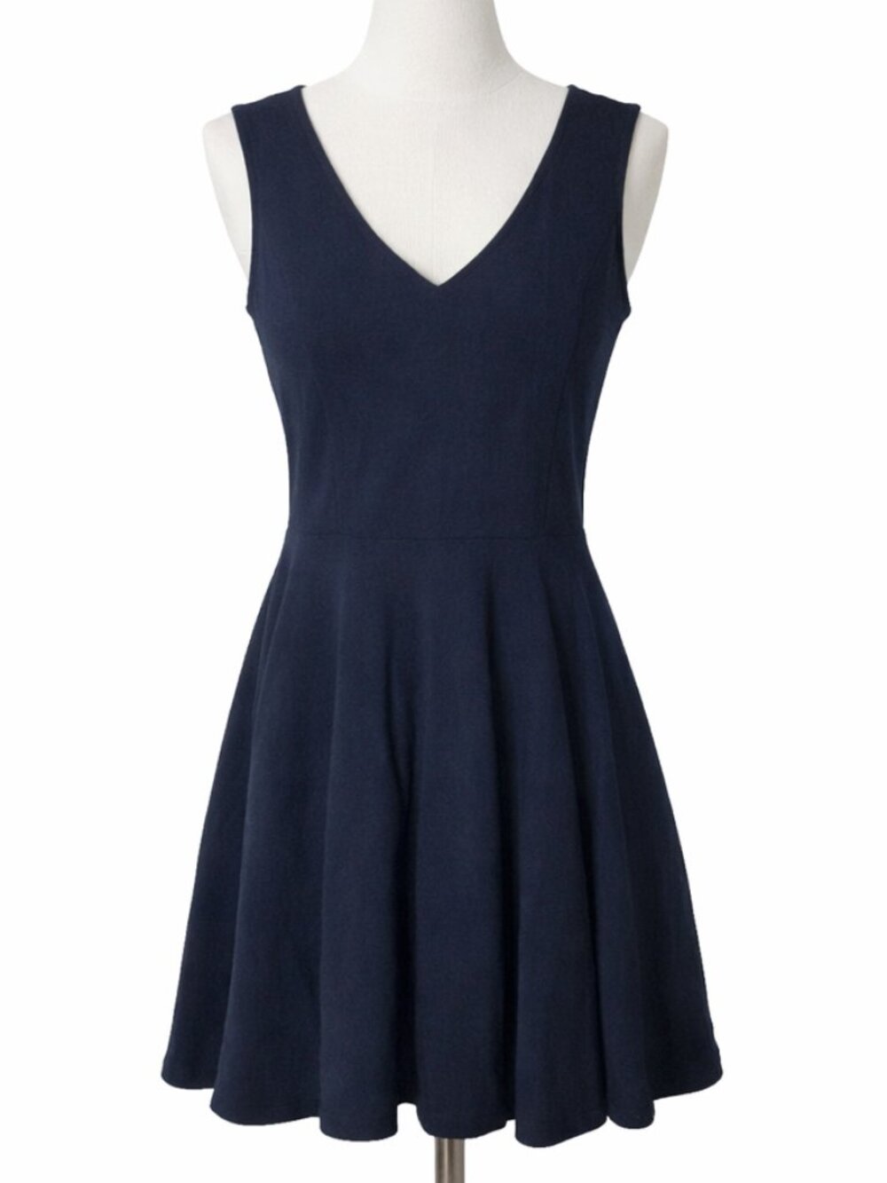 Boston Proper Dress Women Size 0 Black V-Neck Fit Flare LBD Party Cocktail